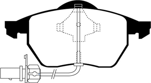 EBC 99-01 Audi A4 1.8 Turbo (B5) Redstuff Front Brake Pads - DP31114C