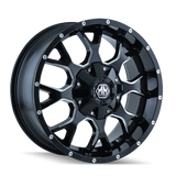 Mayhem 8015 Warrior 18x9 / 8x180 BP / -12mm Offset / 124.1mm Hub Black w/ Milled Spokes Wheel - 8015-8978M