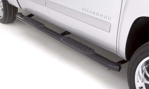 Lund 2015-2019 Ford F-150 Extended Cab 5in Oval Curved Black SS Nerf Bars - Black - 24279079