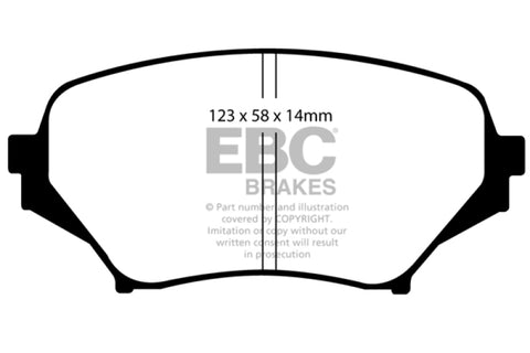 EBC 06-15 Mazda Miata MX5 2.0 Redstuff Front Brake Pads - DP31774C