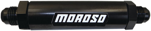 Moroso In-Line Fuel Filter - 6.5in -10An - 40 Micron SS Filter - Aluminum - 65234