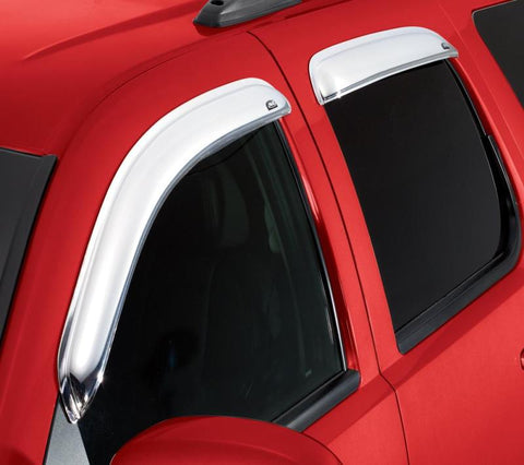 AVS 15-18 Ford F-150 Supercab Ventvisor Outside Mount Front & Rear Window Deflectors 4pc - Chrome - 684974