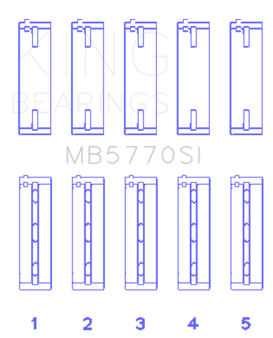 King Nissan / Infiniti VK45 - VK50 - VK56 (Size STD) Main Bearing Set - MB5770SI