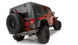 Bushwacker 07-18 Jeep Wrangler Unlimited Flat Style Flares 4pc 4-Door Sport Utility Only - Black - 10918-07