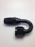 Fragola -10AN Male Rad Fitting x 180 Degree Pro-Flow Hose End - Black - 231810-BLRAD