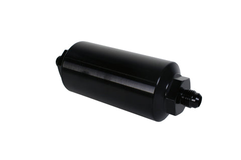 Aeromotive In-Line Filter - (AN-6 Male) 40 Micron Stainless Mesh Element Bright Dip Black Finish - 12348
