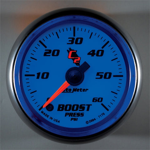 AutoMeter Gauge Boost 2-1/16in. 60PSI Digital Stepper Motor C2 - 7170