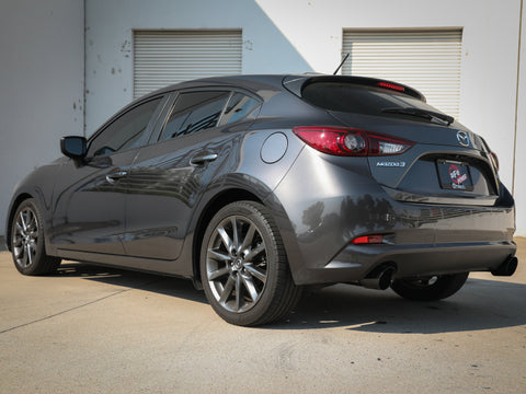 aFe Takeda 2-1/2in 304 SS Cat-Back Exhaust w/ Black Tips 14-18 Mazda 3 L4 2.0L/2.5L - 49-37015-B