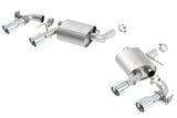 Borla 16 Chevy Camaro SS 6.2L w/ Dual NPP Atak Quad RD RL Tips Dual Exit Rear Section Exhaust - 11925