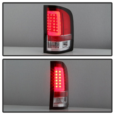 Spyder 07-13 Silverado (Will Not Work w/2010 921 Bulb) V3 Tail Lights Rd/Clr ALT-YD-CS07V3-LBLED-RC - 5084101
