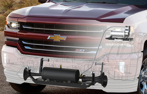 Kleinn 07-13 Chevrolet Silverado/ Sierra Onboard Air System w/ Model 730 Horns - GM1500-734
