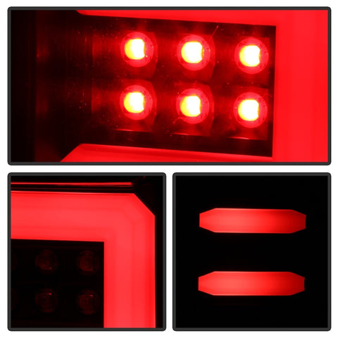 Spyder 16-18 Chevy Silverado Light Bar LED Tail Lights - All Black ALT-YD-CS16-LED-B - 5085863