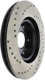 StopTech 06-08 Honda Civic Si Cross Drilled Left Front Rotor - 128.40057L