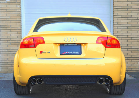 AWE Tuning Audi B7 RS4 Track Edition Exhaust - Diamond Black Tips - 3020-43018