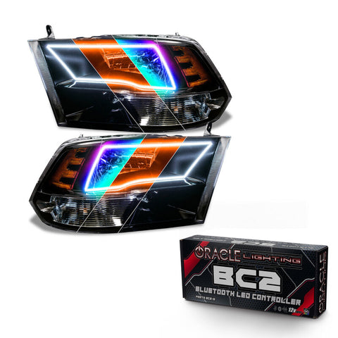 Oracle Lighting 09-18 RAM 1500 Sport Halo Headlights - Blk Housing w/BC1 Controller - 8906-335