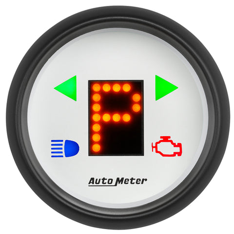 Autometer Phantom 2-1/16in (P/R/N/D/L/OD/O/5/4/3/2/1) Digital Gear Position Gauge - 5759