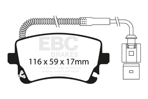 EBC Racing 05-08 Audi RS4 (B7) RP-1 Race Rear Brake Pads - DP81470RP1