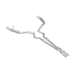 MagnaFlow Cat Back, SS, 2.5in, Competition, Dual Split Polished 4.5in Tips 2015 Ford Mustang V6 3.7L - 19099