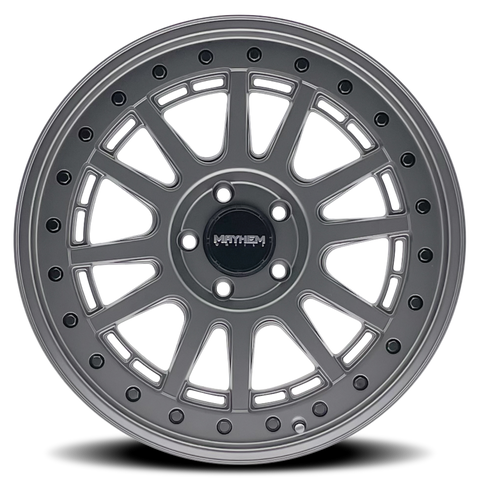 Mayhem 8305 Compass 17x9 / 5x127 BP/ -6mm Offset / 78.1mm Hub Matte Gunmetal w/Blk Bolt Wheel - 8305-7973MGT