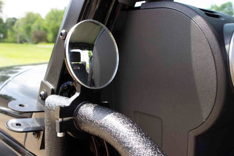 Fishbone Offroad Tube Door Mirror Billet Aluminum - Black Powdercoat - FB21114