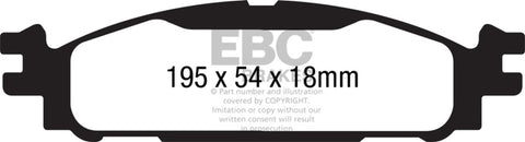 EBC 11-12 Ford Flex 3.5 Greenstuff Front Brake Pads - DP21873