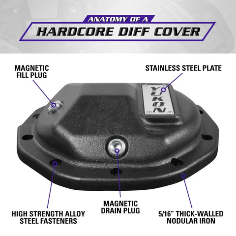 Yukon Gear Hardcore Diff Cover for 8.5inch GM Rear w/ 5/16inch Cover Bolts - YHCC-GM8.5-S