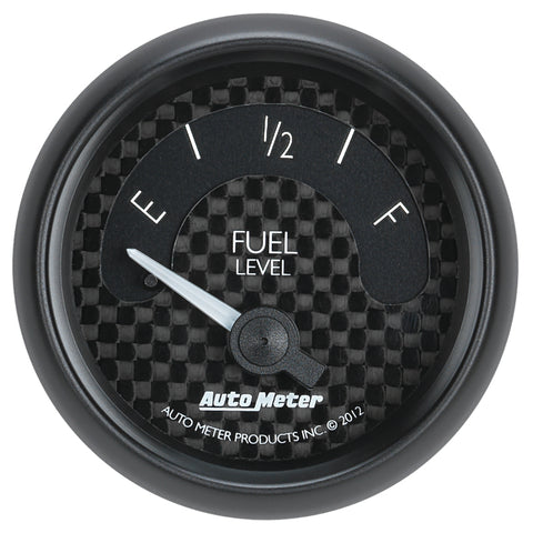Autometer GT Series 52mm Short Sweep Electronic 0-90 ohms Fuel Level (For most 65-97 GM) - 8014