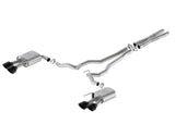 Ford Racing 2024 Mustang 5.0L Extreme Non-Active Cat-Back Exhaust w/Valance - Black Tip - M-5200-M5EBV