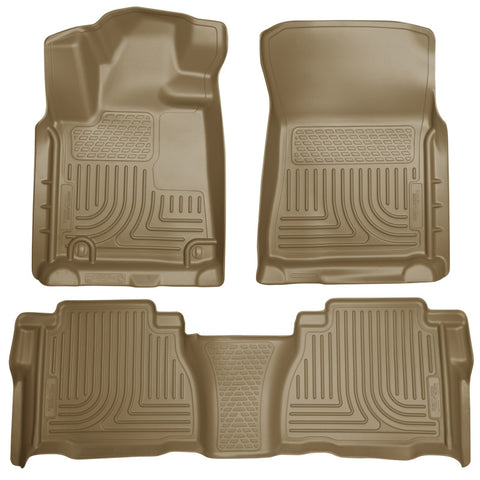Husky Liners 2012 Toyota Tundra Double/CrewMax Cab WeatherBeater Combo Tan Floor Liners - 98583