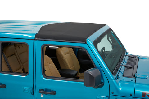 Bestop 20-26 Jeep Gladiator / 18-26 Wrangler JL Sunrider For Hardtop (Premium Black Twill) - 52454-17