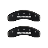MGP 4 Caliper Covers Engraved Front & Rear Hummer Red finish silver ch - 52003SHUMRD