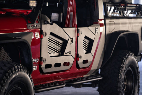 DV8 Offroad 18-22 Jeep Wrangler JL/JT Spec Series Half Doors - Front Set - HDJL-02F