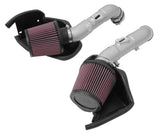 K&N 14-15 Infiniti Q50 3.7L V6 Dual Silver Typhoon Short Ram Intakes - 69-7083TS