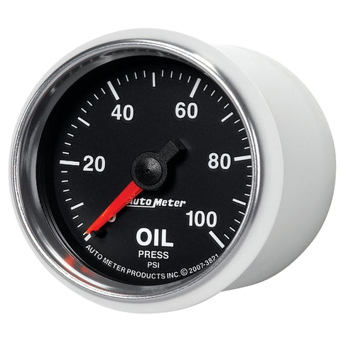 Autometer GS 52mm 0-100 PSI Mechanical Oil Pressure Gauge - 3821