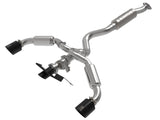 aFe 23-24 Toyota GR Corolla L3 1.6L (t) Gemini XV 3in to 2-1/2in Cat Back Exhaust w/ Black Tips - 49-36067-B