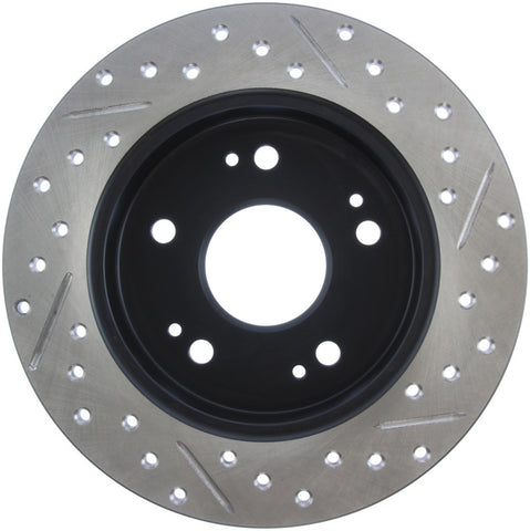 StopTech 06-09 Honda Civic Ex/Si Slotted & Drilled Right Rear Rotor - 127.40040R