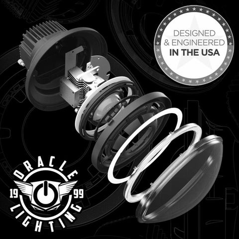 ORACLE Lighting 0718 Jeep Wrangler JK Oculus 7in ColorSHIFT Bi-LED Projector Headlights - 5876-504