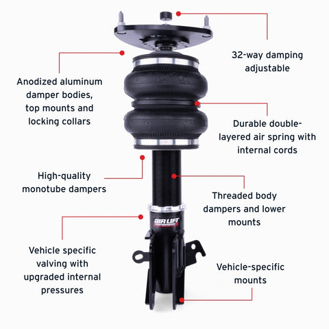 Air Lift Performance 15-21 Subaru WRX (VA) / 15-21 Subaru WRX STI (VA) Front Air Suspension Kit - 76001