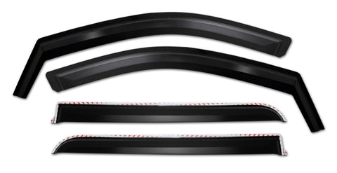 Putco 19-21 Chevy Silverado 1500 - Double Cab Element Matte Black Window Visors (Set of 4) - 680243
