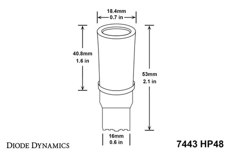 Diode Dynamics 7443 LED Bulb HP48 LED - Amber (Single) - DD0111S