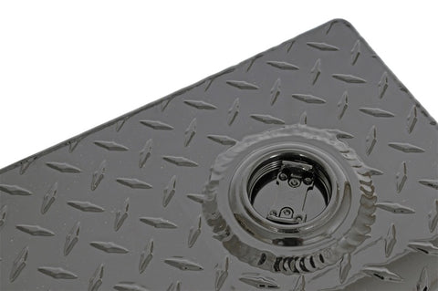 Deezee Universal Tanks - Wedge Rectangle Black Tread Aluminum - DZ 92556B