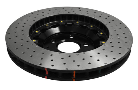 DBA 15-20 Ford Mustang GT Perf Package (380mm Front Rotor) Front 5000 Series Drilled Rotor w/Blk Hat - 52166BLKXD
