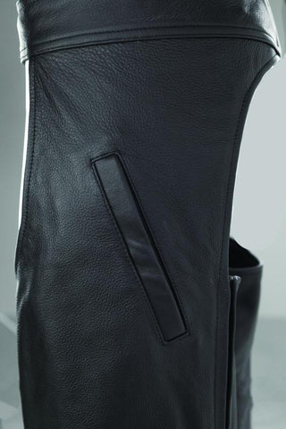 Kuryakyn Leather By River Road Plains Leather Chaps Black - Large - 094420