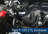 J&amp;L 2011-2024 Ford F-150 2.7L/3.5L/5.0L Passenger Side Oil Separator 3.0 - Clear Anodized - 3016P-C