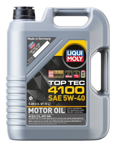 LIQUI MOLY 5L Top Tec 4100 Motor Oil SAE 5W40 - 2330