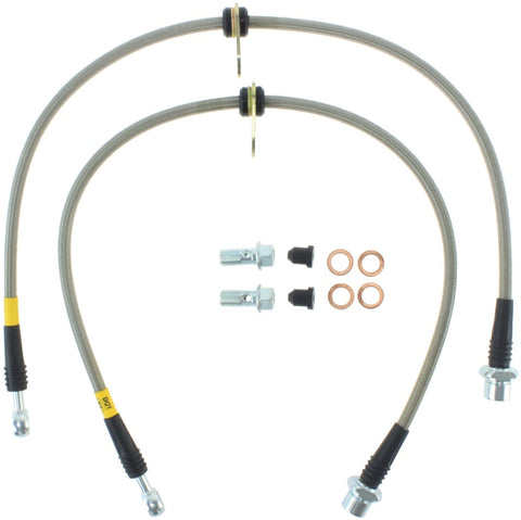 StopTech 02-12 Toyota Camry Coupe/Sedan / 04-08 Solara Rear Stainless Steel Brake Lines - 950.44511