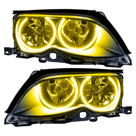 Oracle 02-05 BMW 3 Series SMD HL - Black - ColorSHIFT w/ Simple Controller - 7104-504