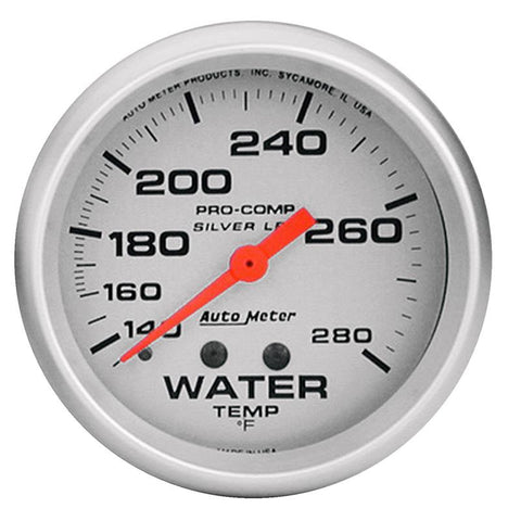 AutoMeter Gauge Water Temp 2-5/8in. 140-280 Deg. F Liquid Filled Mech Ultra-Lite - 4631