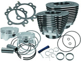 S&S Cycle 99-06 BT 4in Bore 4in Stroke Cylinder Kit - Wrinkle Black w/ Highlight - 910-0646