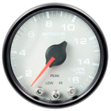 Autometer Spek-Pro Gauge Nitrous Press 2 1/16in 1600psi Stepper Motor W/Peak & Warn Wht/Blk - P32012